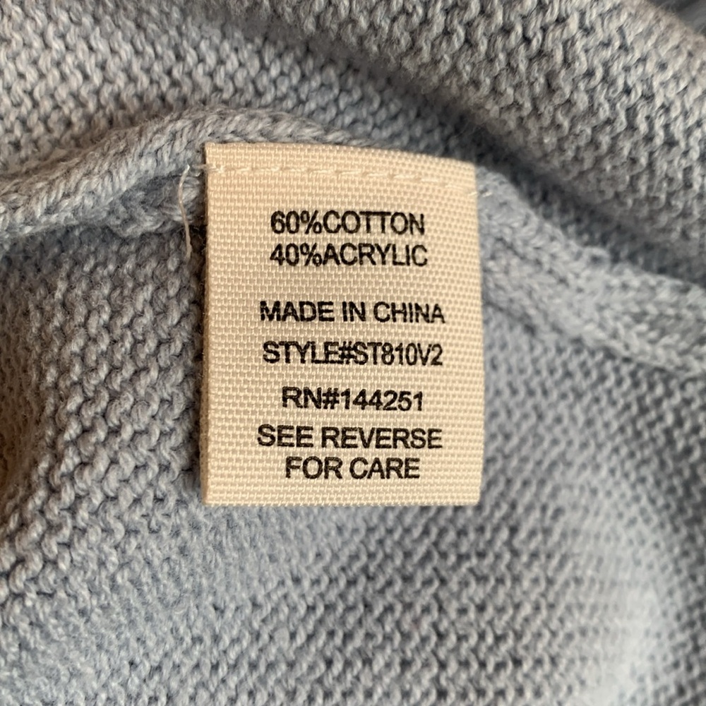 Jessica Simpson Blue Sunday Funday Drop Sleeve Pullover Sweater Women’s Small - Picture 6 of 8